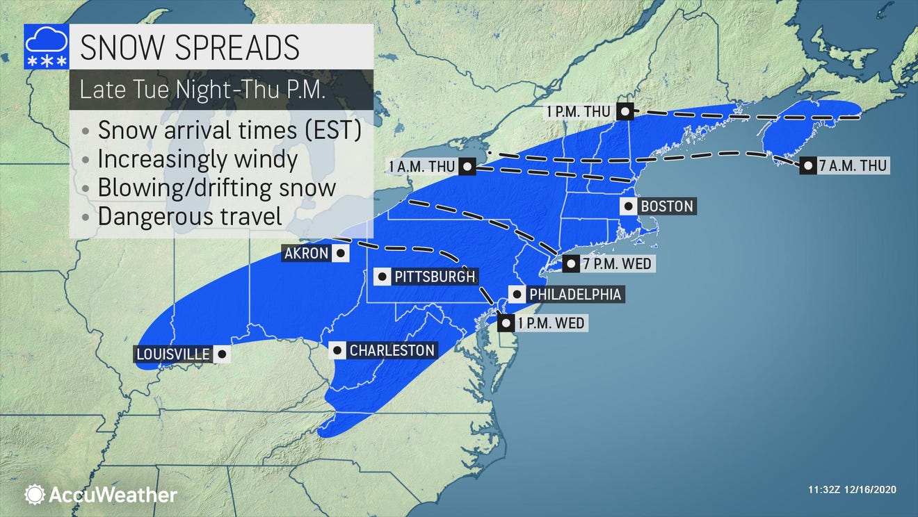 New York weather Projected snow fall totals in winter storm