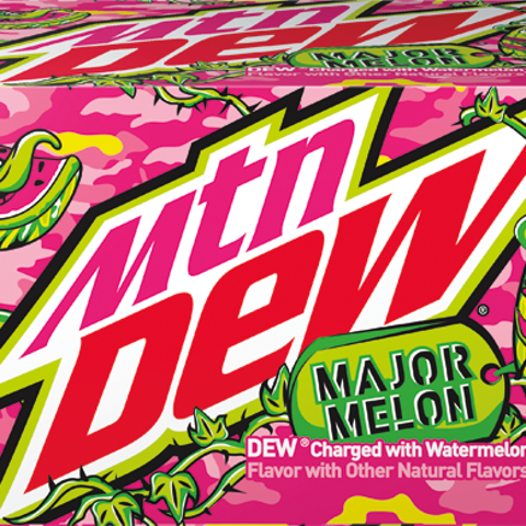 MTN DEW Major Melon 12 oz. Can Pack Front