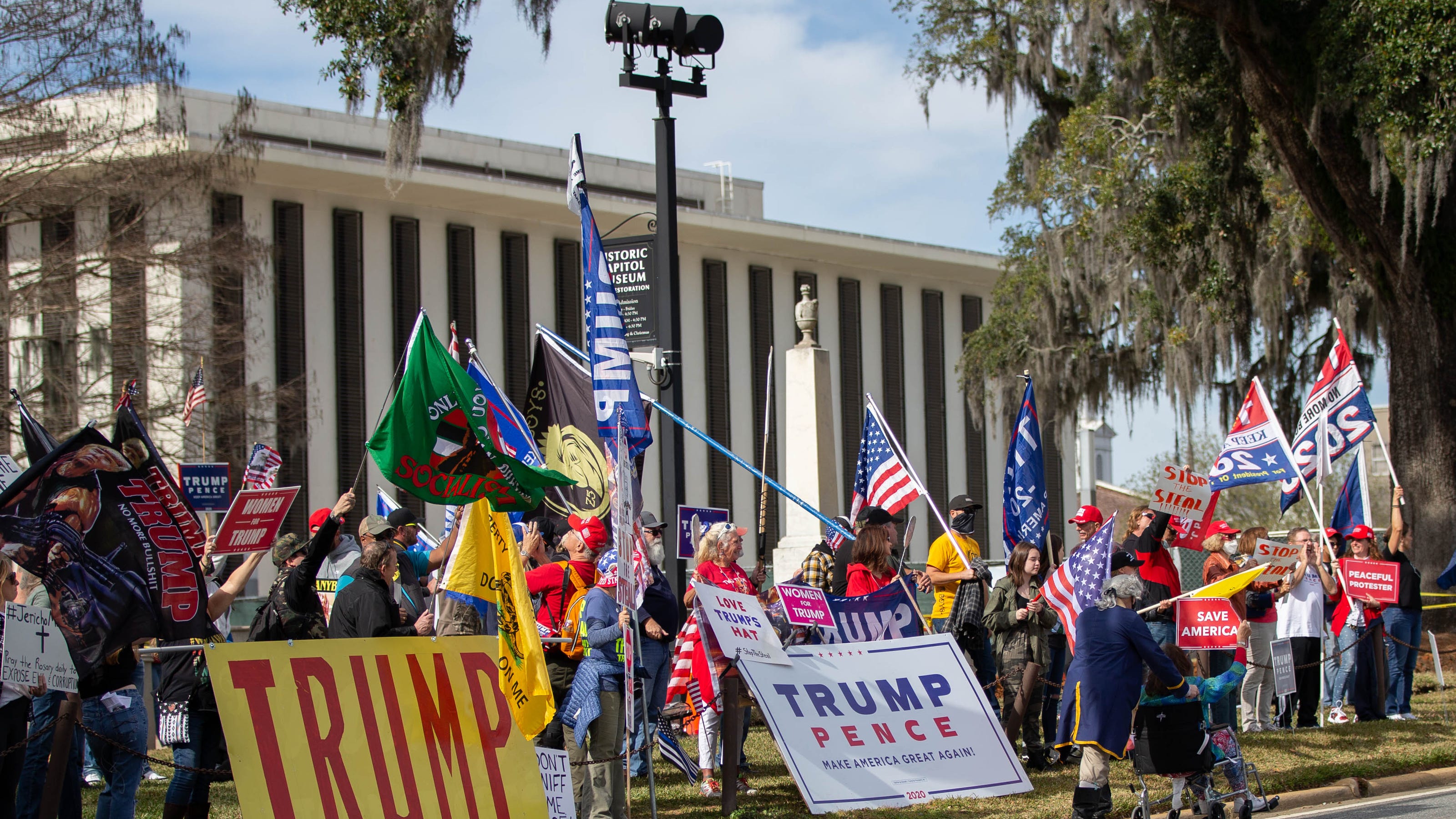 Trump supporters, Proud Boys protest in front of Old Florida Capitol