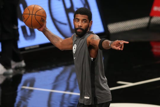 Kyrie Irving before a game against the Hawks on Jan. 1.