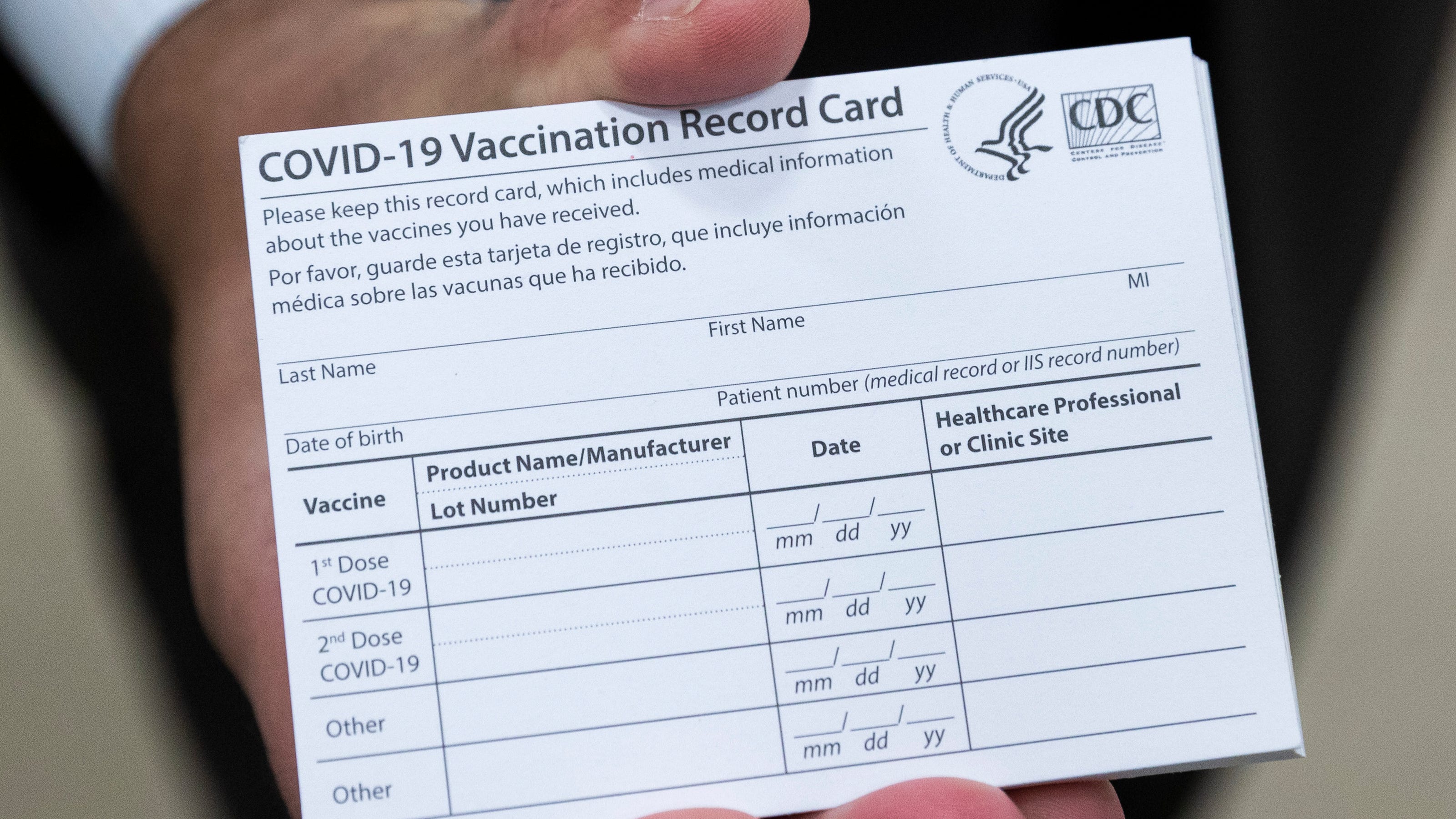 Covid vaccination Card