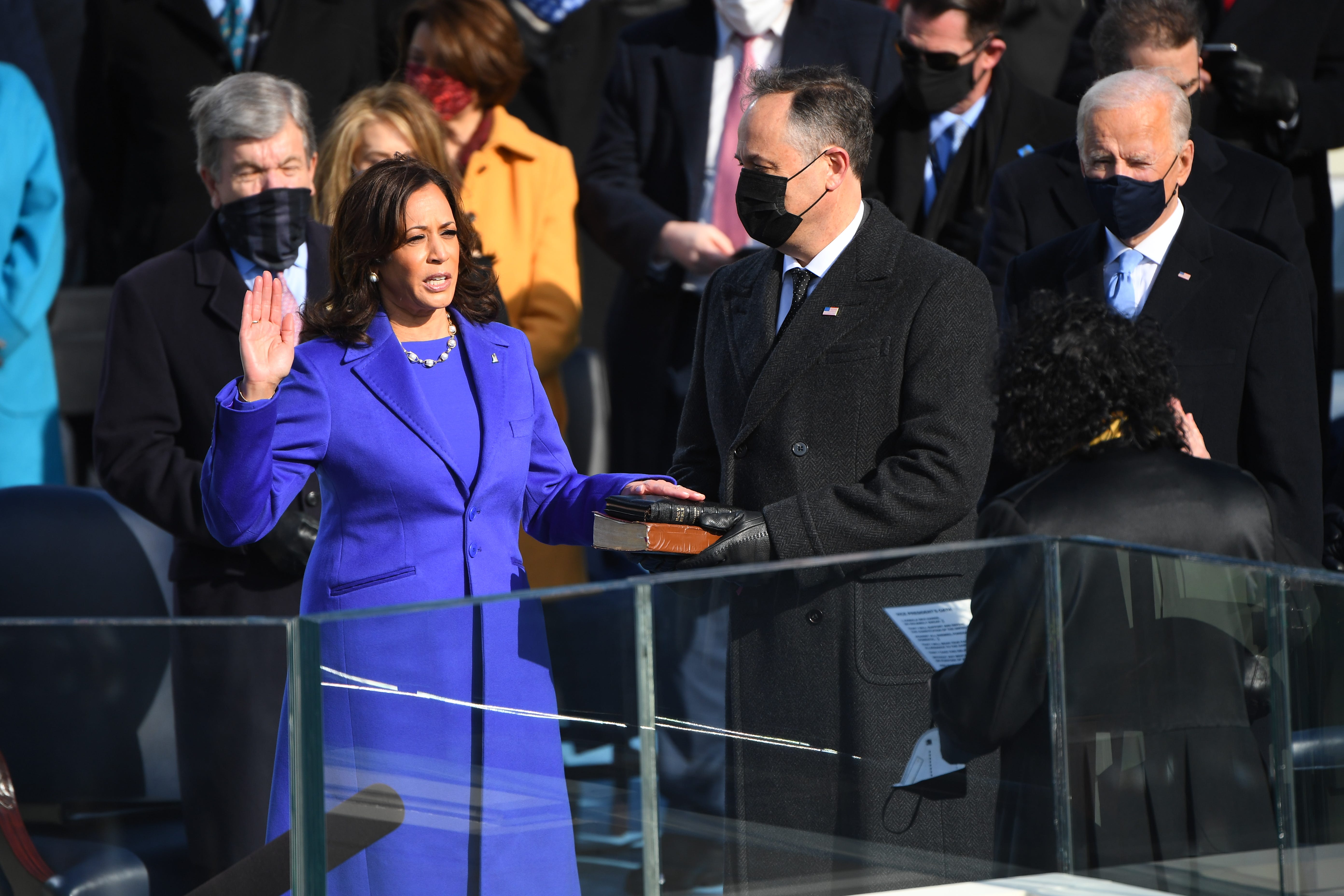 Fact check: Kamala Harris placed her hand on 2 Bibles at inauguration