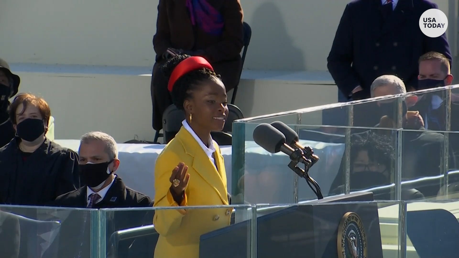 poet speaking at inauguration