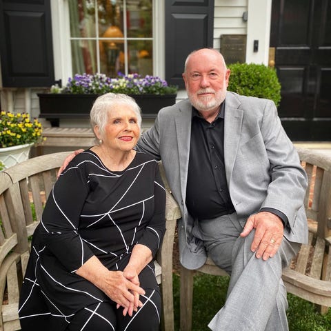 April Ponnuru's parents, Don and Shirley Foster, i