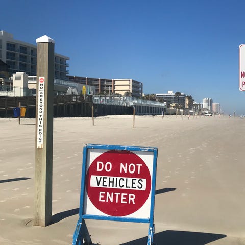 The stretch of beach behind Daytona's Hard Rock Ho