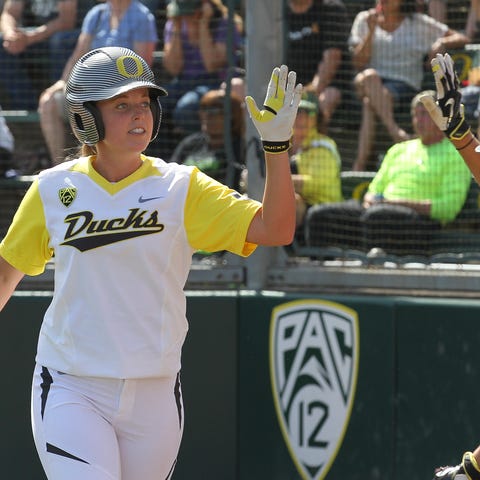 Former Oregon Ducks softball player Sara Goodrum, 