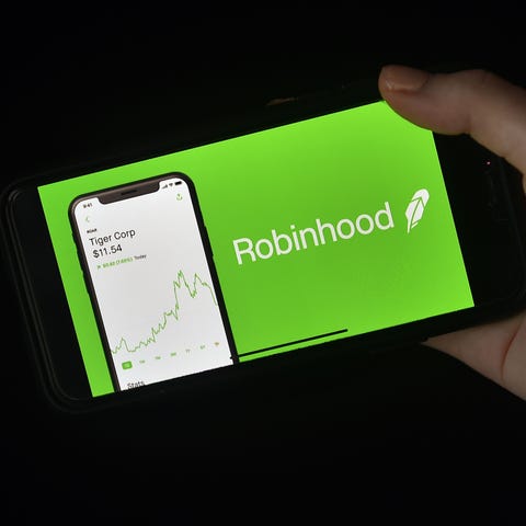 Robinhood trading app on a mobile phone on Jan. 28