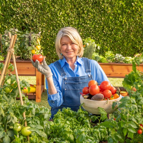 Martha Stewart in her garden for Scotts Miracle-Gr