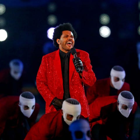 The Weeknd performs the halftime show at Super Bow