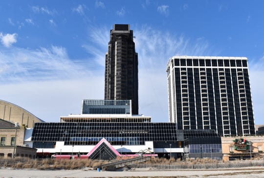 An implosion is planned for Feb. 17 to bring down a 34-story hotel tower as part of the demolition of the Trump Plaza complex in Atlantic City.