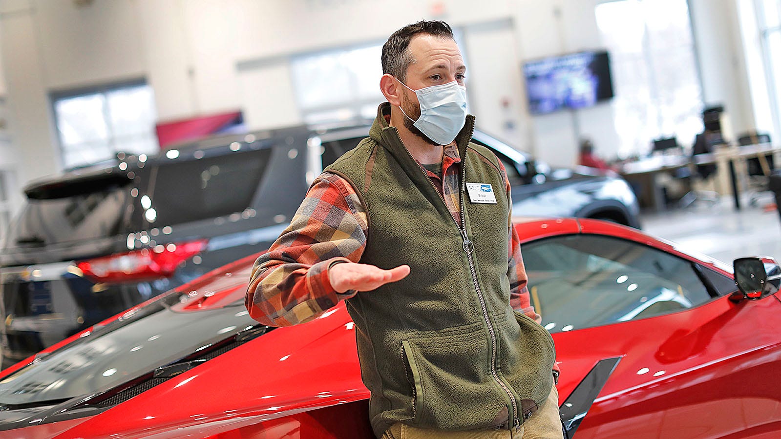 Presidents Day weekend is one of biggest three-day sales periods for local auto dealers. Sales manager Erick Smith is pictured in the showroom at Best Chevrolet in Hingham on Monday, Feb. 15.