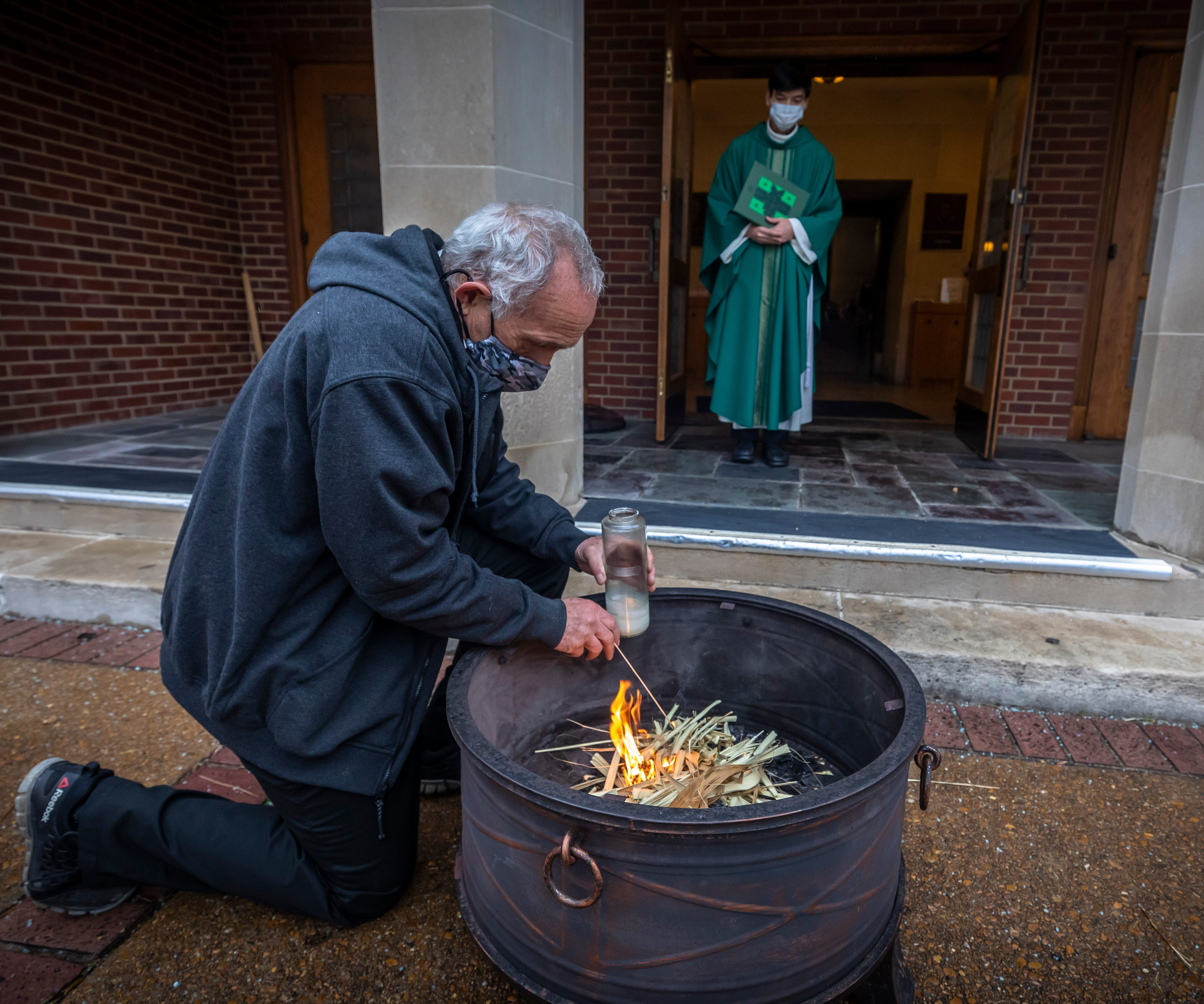 imposition of ashes priest