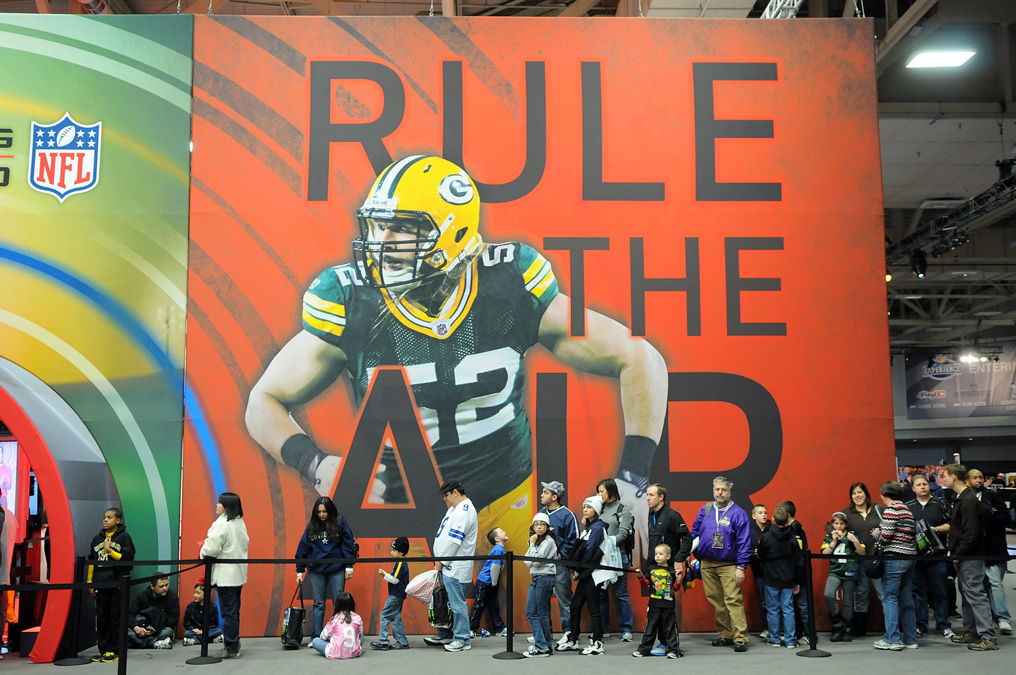 Green Bay Packers linebacker Clay Matthews stands on the field during warm  ups before the game