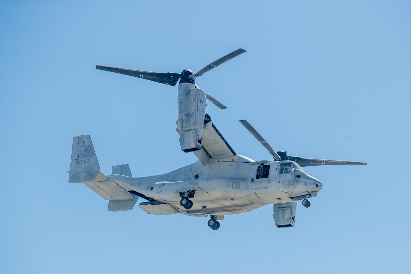 Osprey aircraft crash in California 5 Marines killed, officials say
