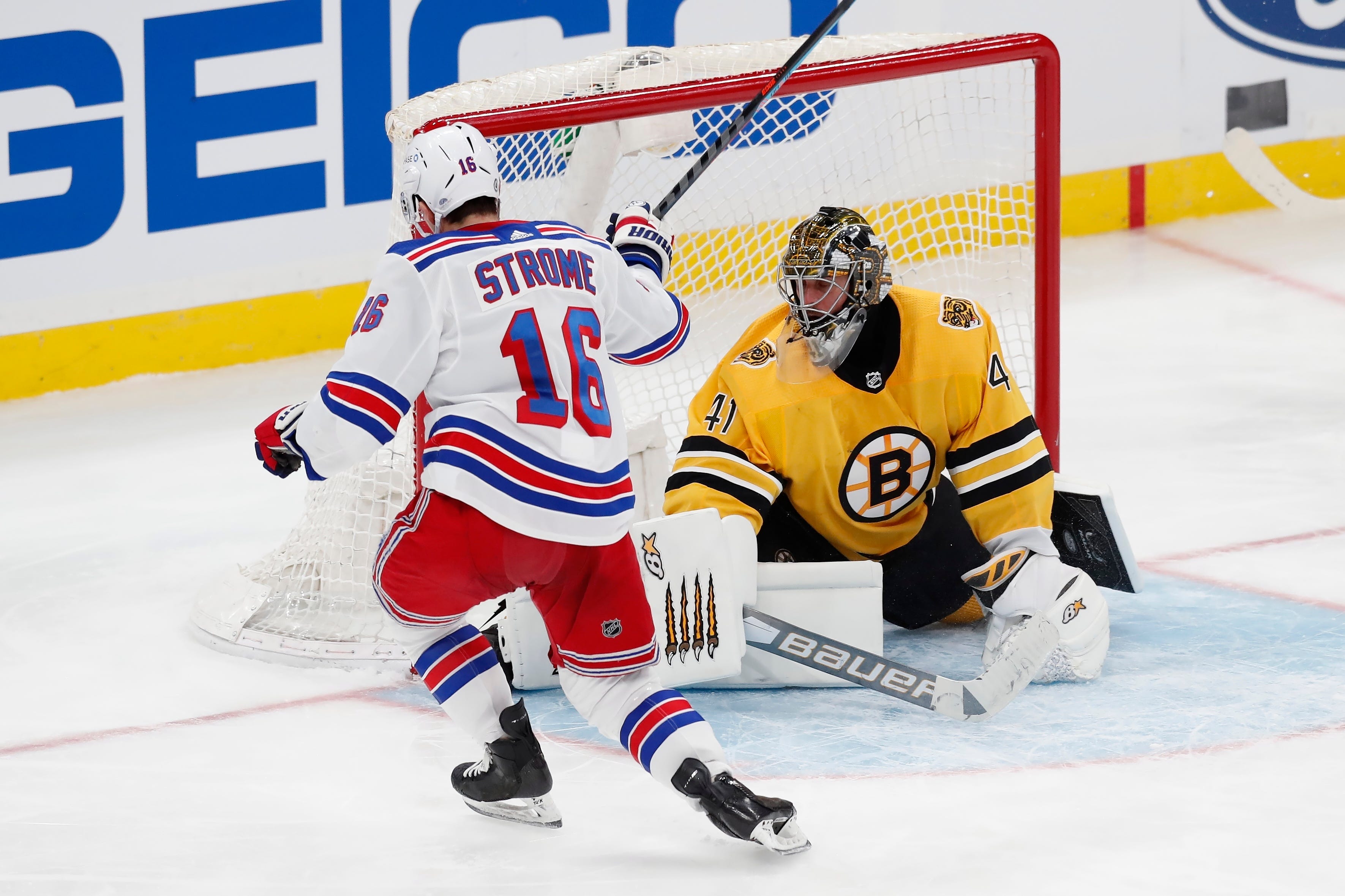 Boston Bruins Host The New York Rangers In The Nhl