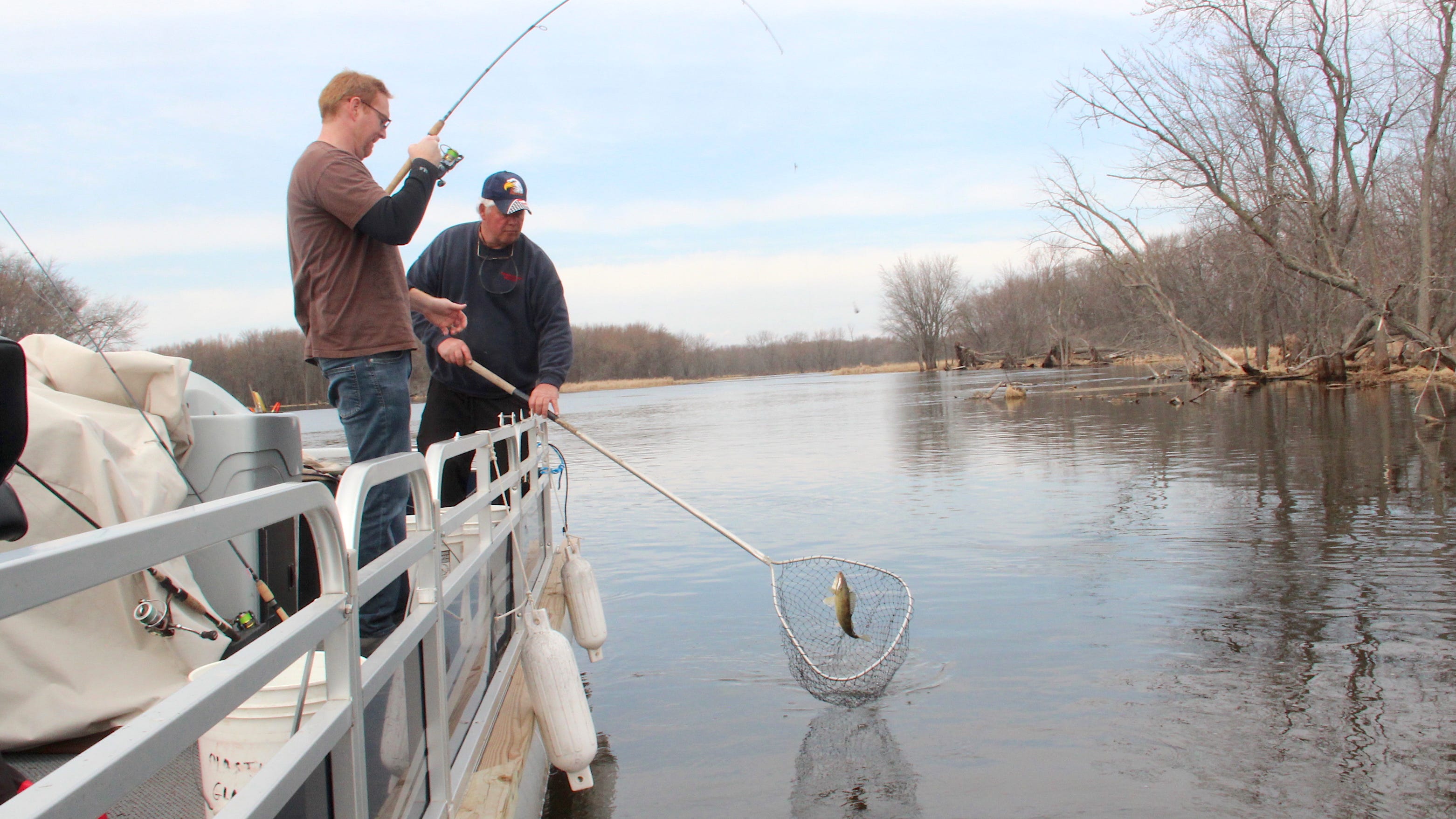 Annual Wisconsin walleye spawning run peaking on Wolf River