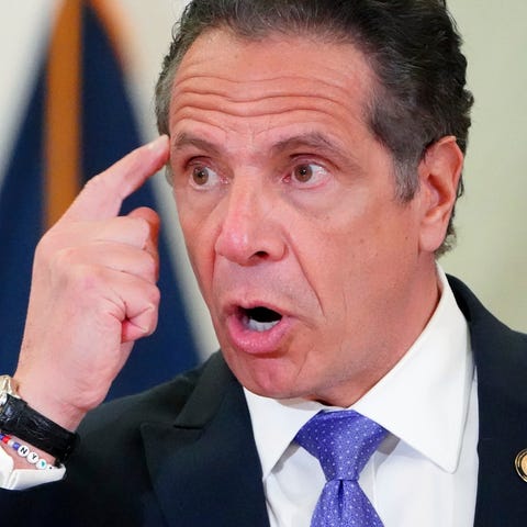 New York Gov. Andrew Cuomo speaks at an event at t