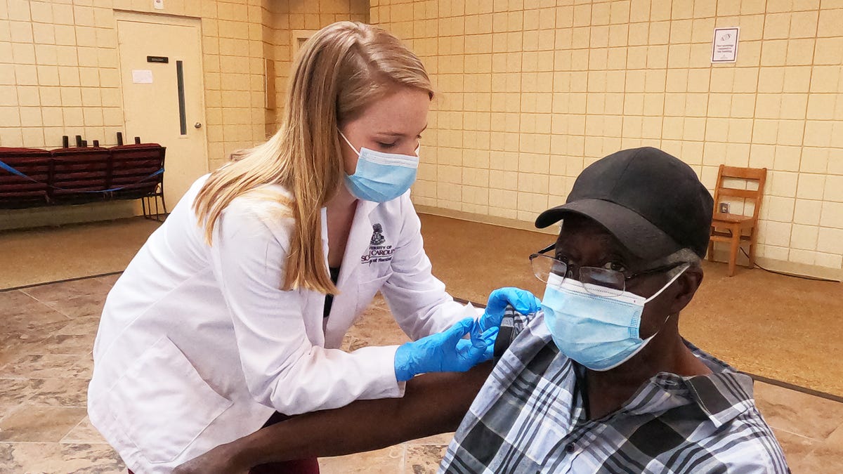 USC Salkehatchie nursing students recently participated in a COVID-19 Vaccination Clinic.