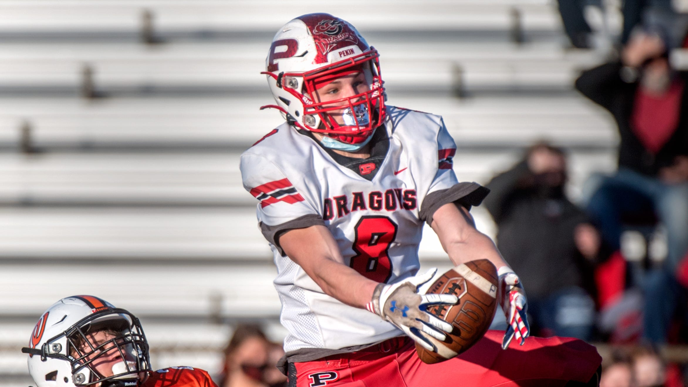 Pekin football team loses star to shoulder injury, and falls to