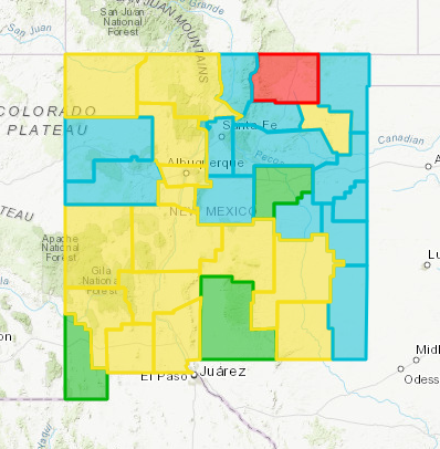 Dona Ana Parcel Map New Mexico Covid 19 Map Update Dona Ana County Remains Yellow