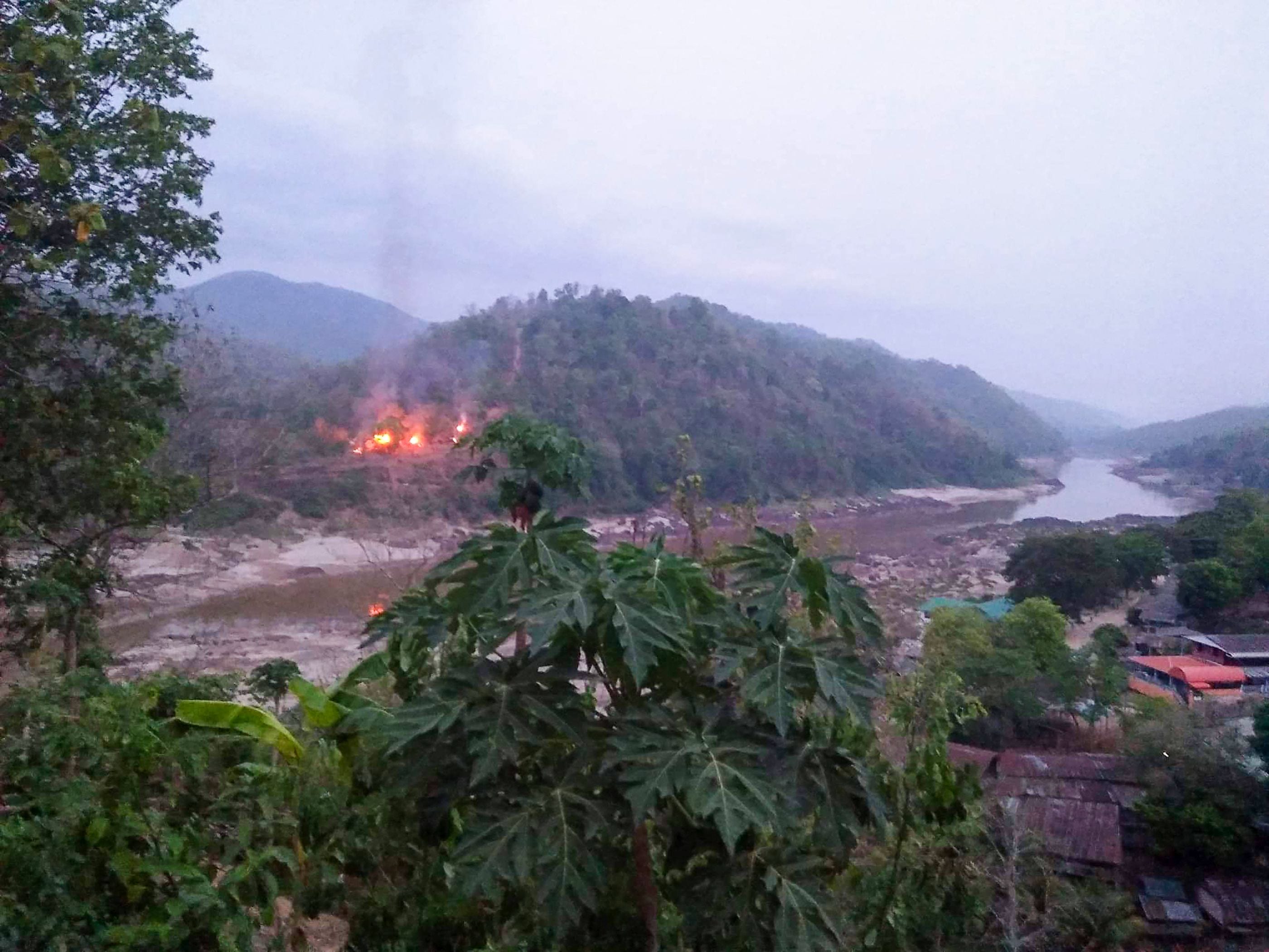 Myanmar Army Base Burned Down By Guerrillas As Coup Continues