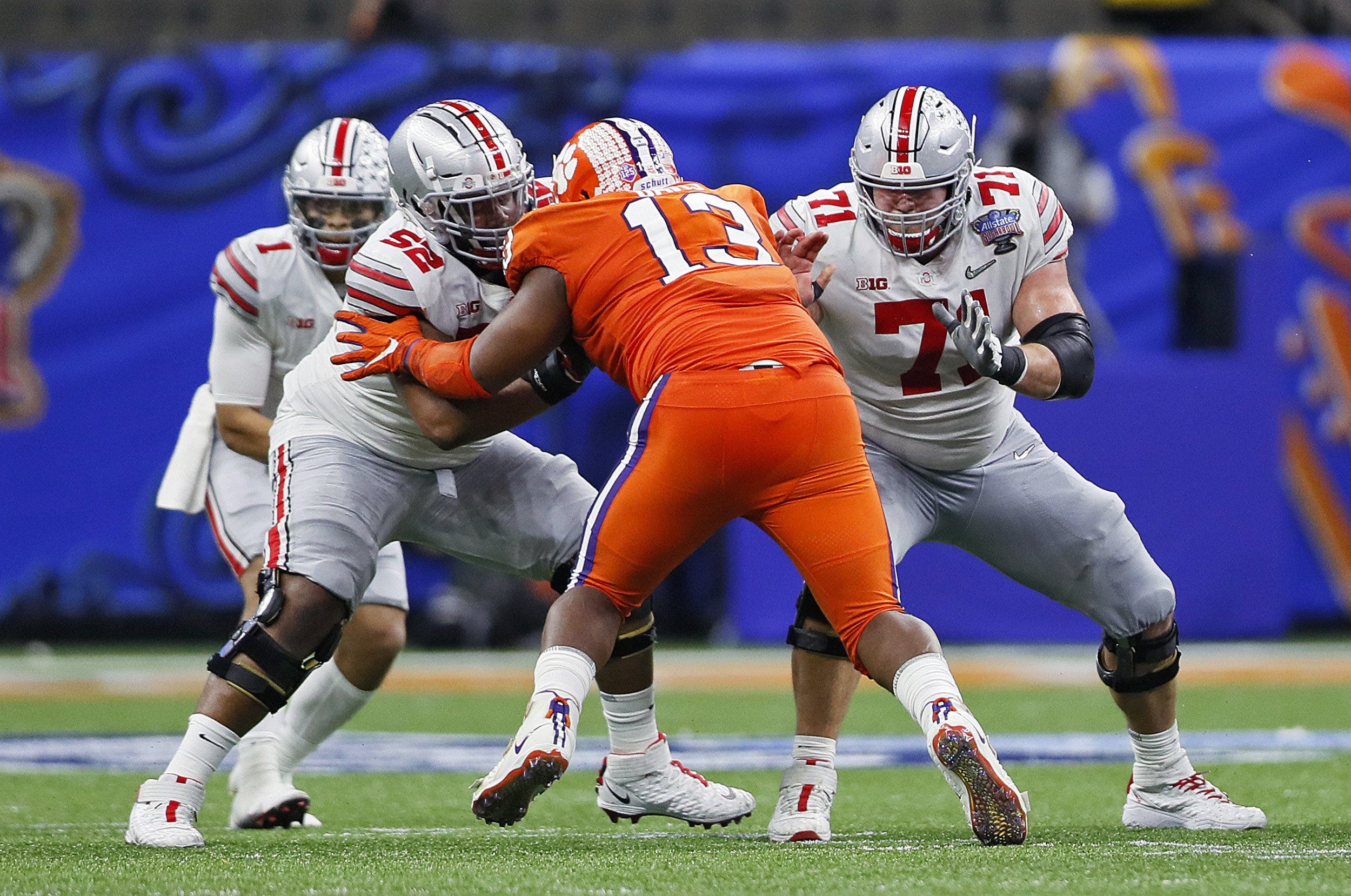 Ohio State Football Buckeyes Linemen Myers Davis Await Nfl Draft