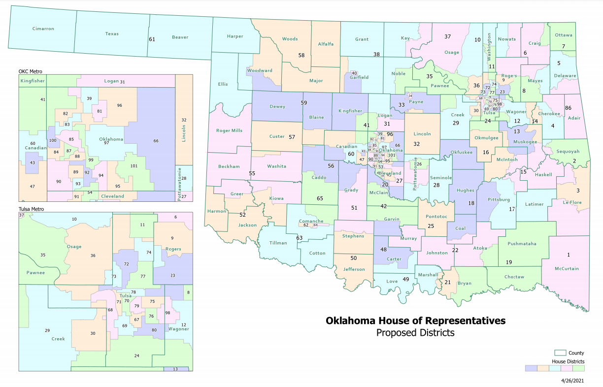 Oklahoma Politics Legislative Redistricting Maps Headed To Governor   416f904d 4144 40f2 B415 5feaa643d882 Proposed House Districts 