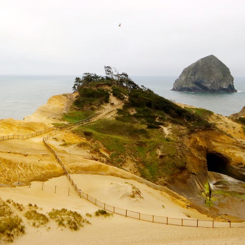 A new fenced trail has opened at Cape Kiwanda Stat