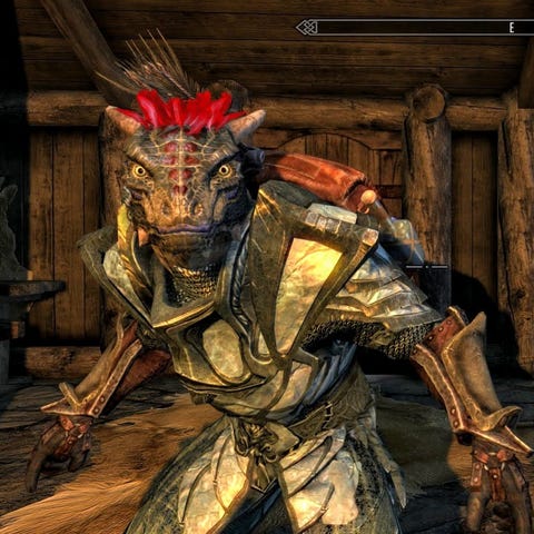 Argonian Archer character.