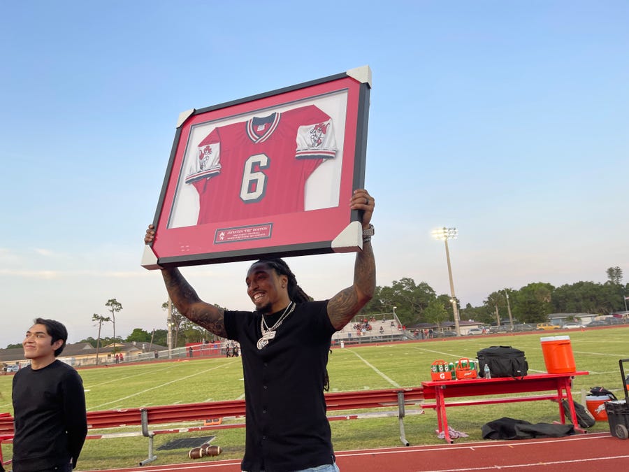 Tre Boston Returns To North Fort Myers For Jersey Retirement