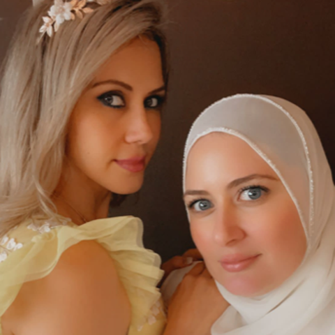 Sisters Muna Kowni and Fatima Altakrouri.