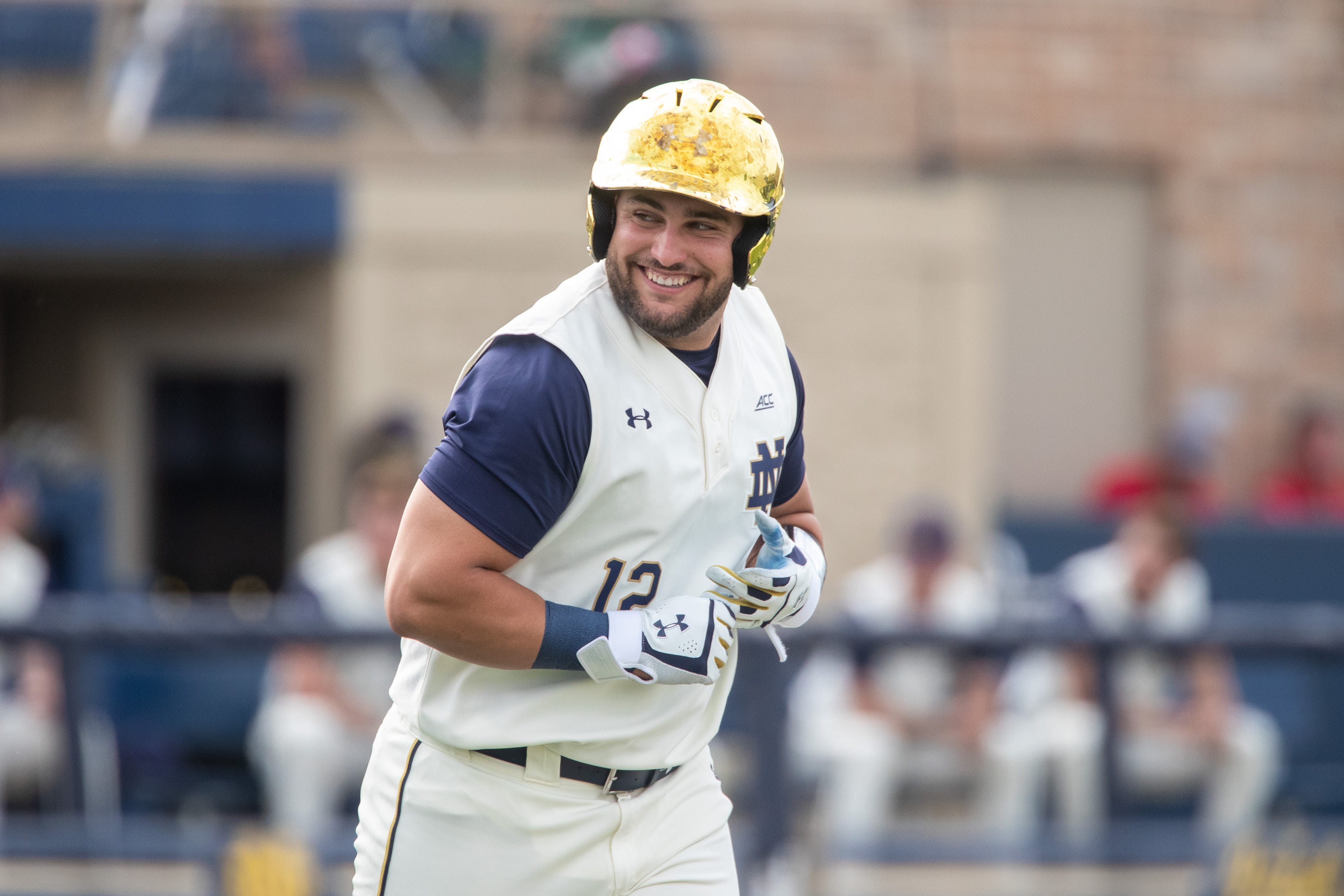 notre dame baseball helmet