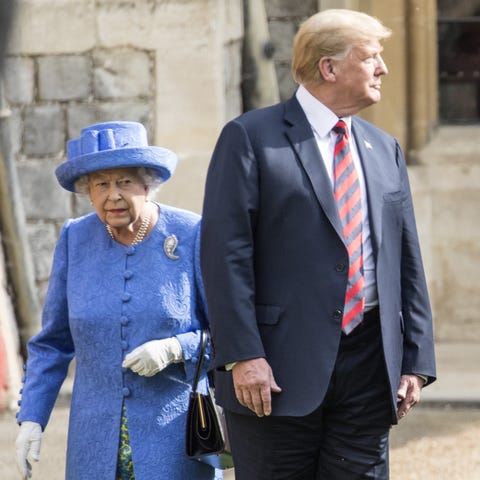 President Donald Trump and Queen Elizabeth II insp