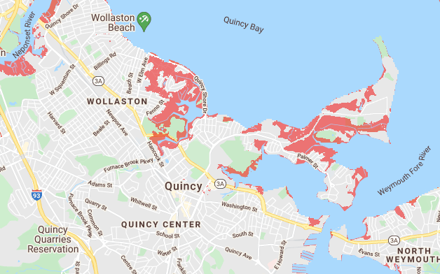 Quincy Ma Zoning Map Redlining Maps, Discriminatory Lending Overlap High-Risk Flood Zones