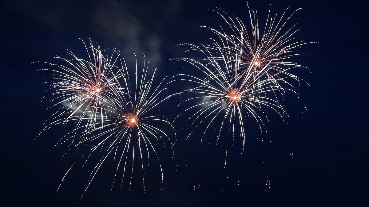 Town of Kent fireworks over Lake Carmel