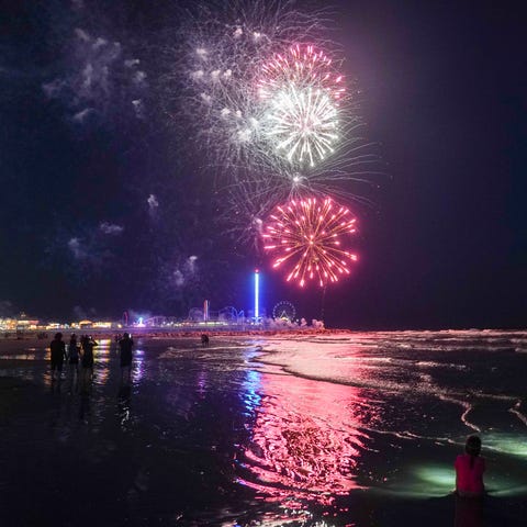 Juneteenth fireworks on June 19, 2021, in Galvesto