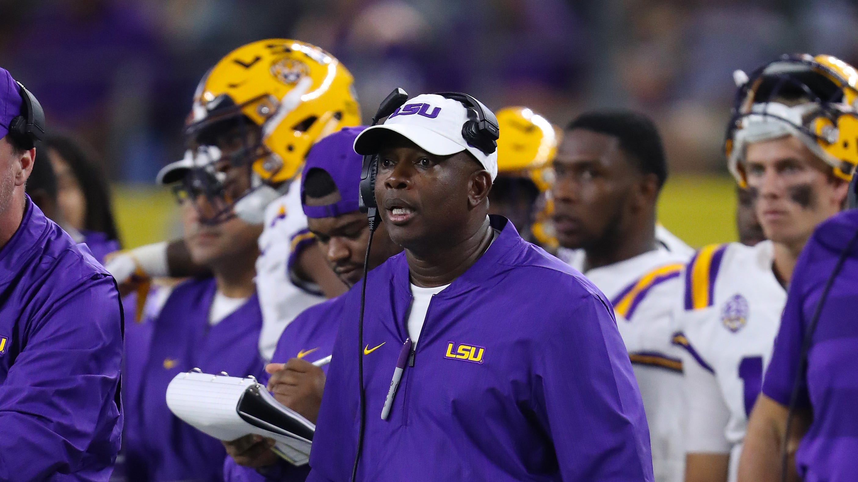 LSU wide receivers coach Mickey Joseph joins Nebraska staff