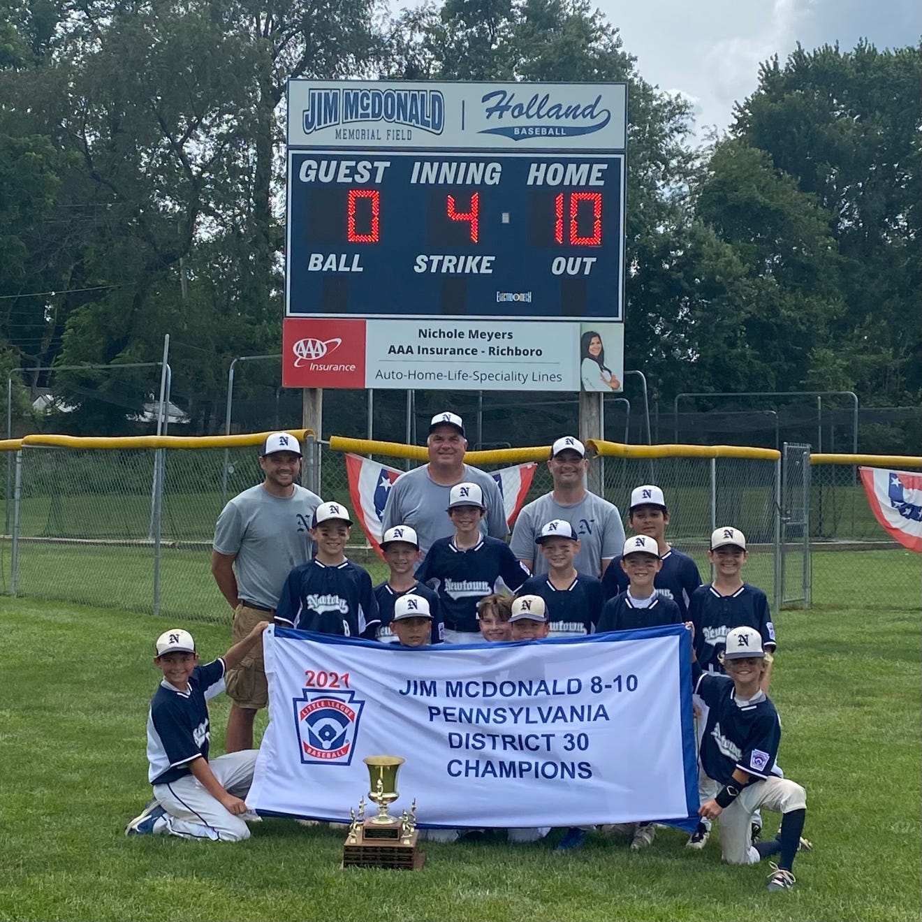 Newtown wins Little League District Championship 10U