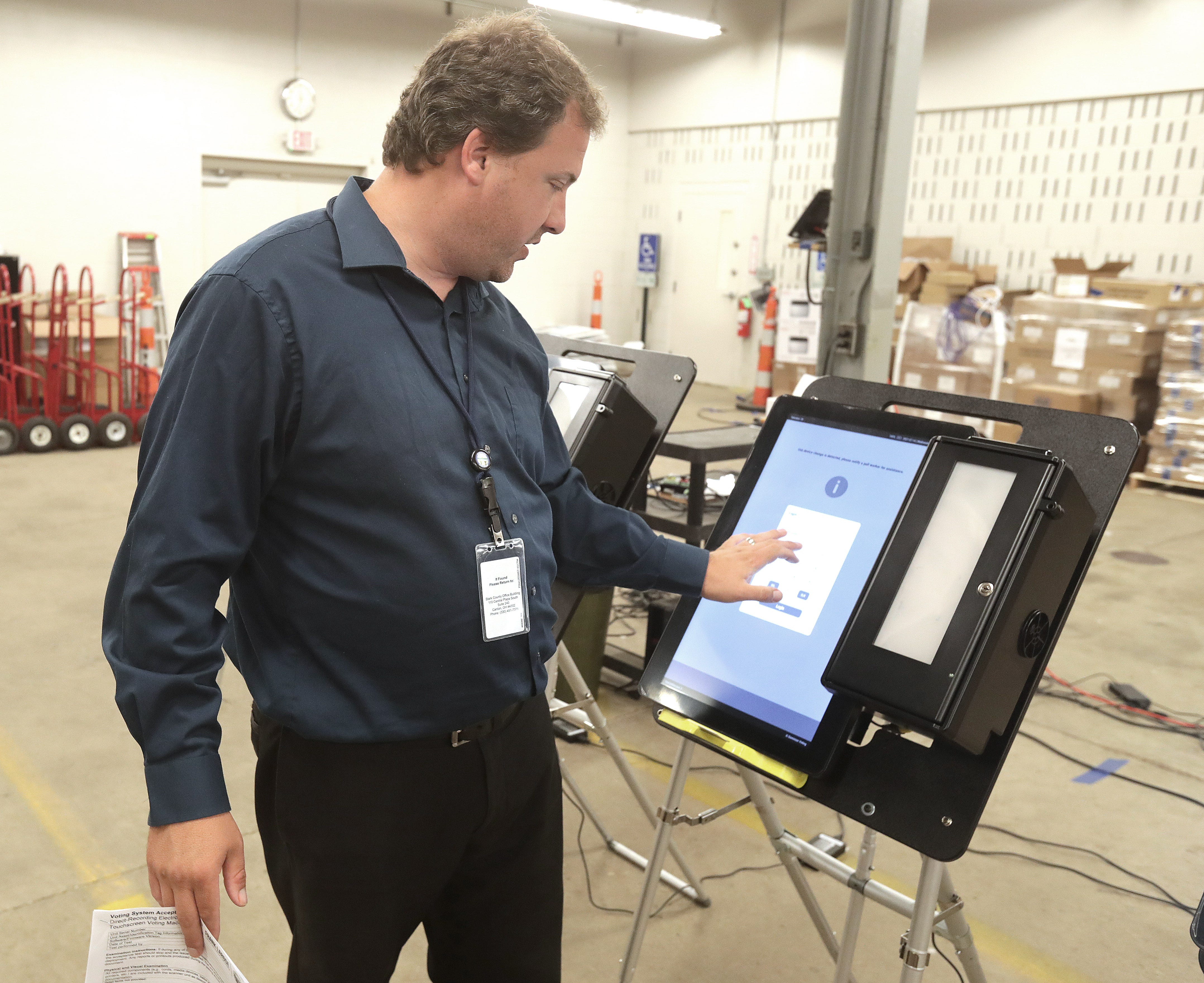 imagecast voting machine face up