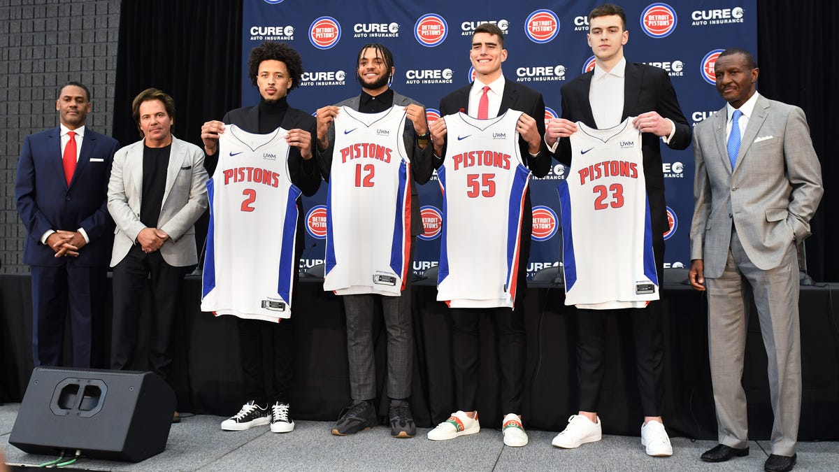 Pistons introduce their new NBA draft picks