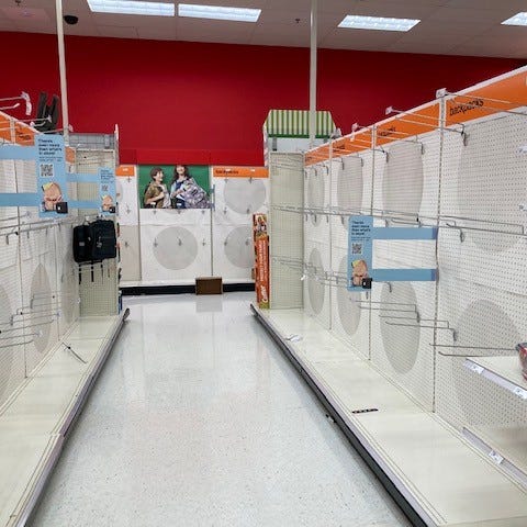 The Snellville, Georgia Target had very limited sc