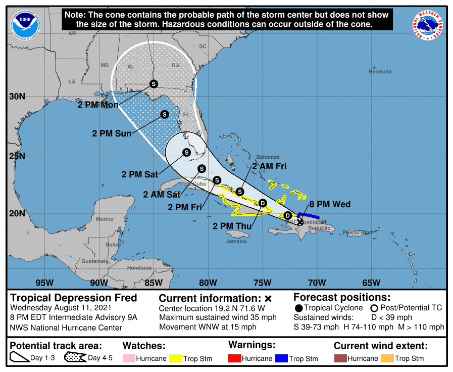 fred hurricane track