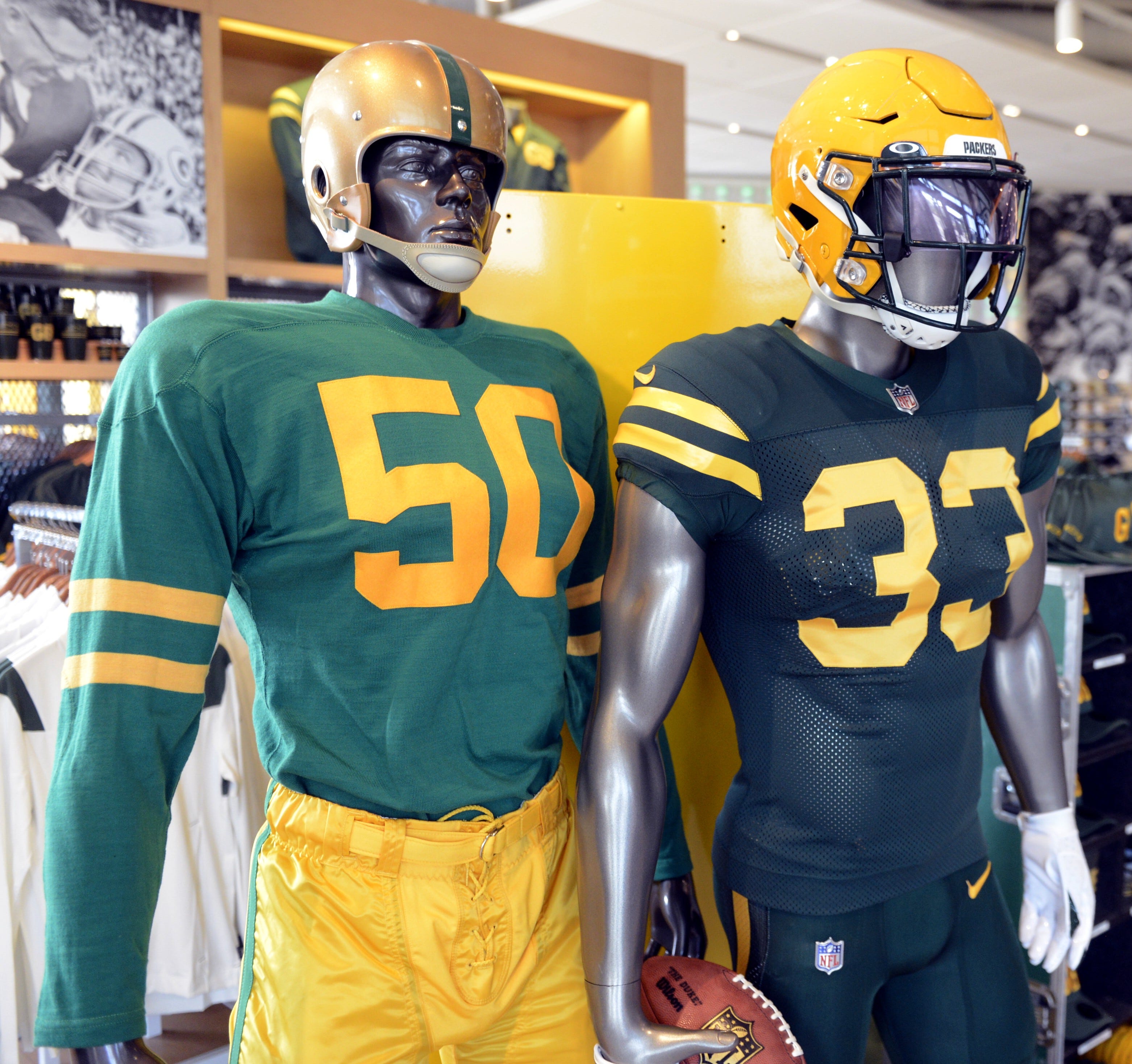 Green Bay Packers throwback uniforms 
