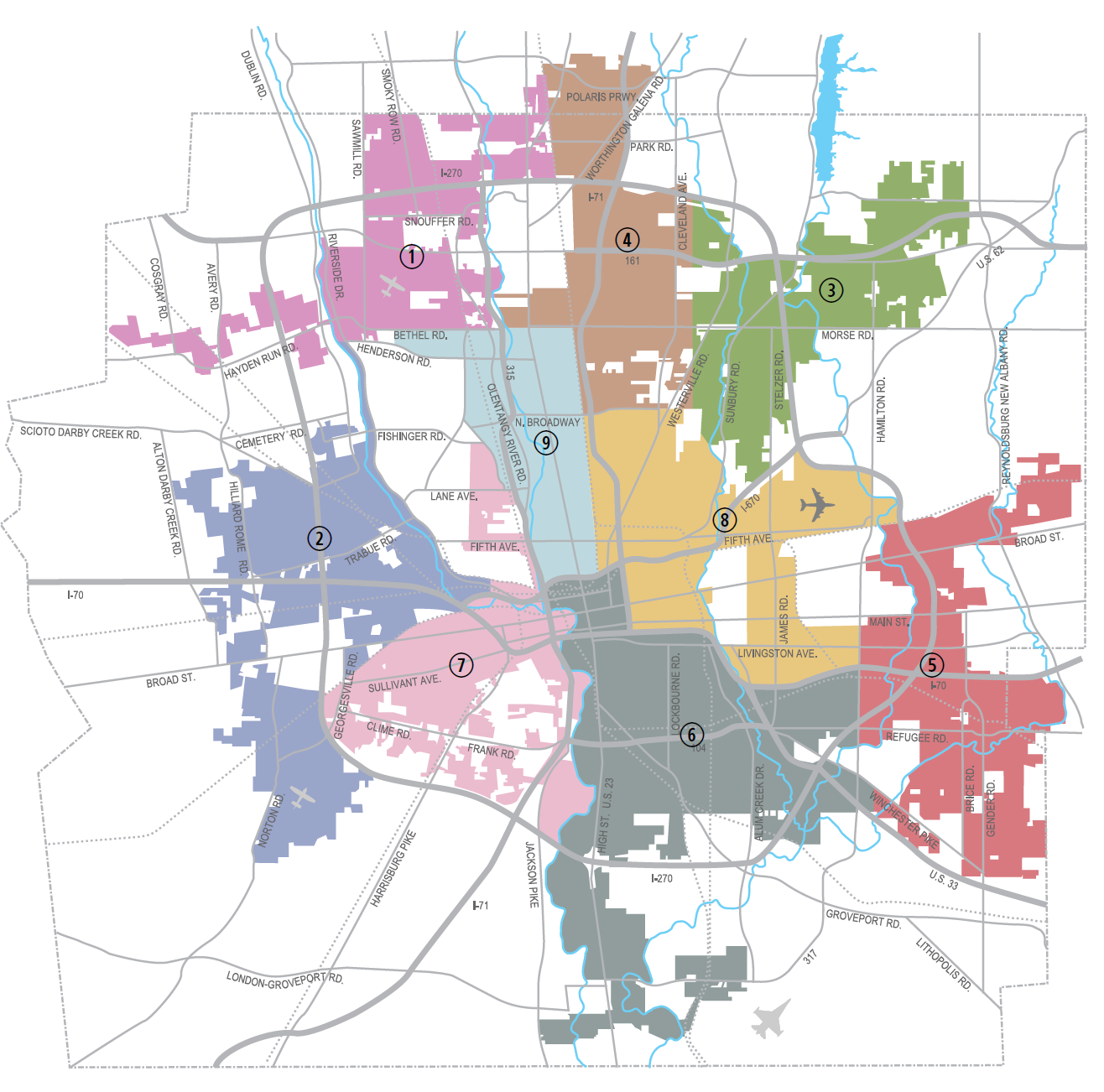 Panel releases draft map of nine districts for Columbus City Council ...