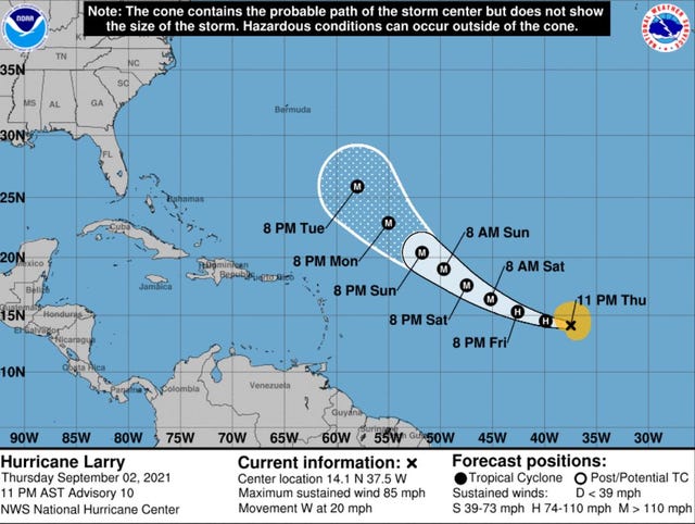 View Hurricane Larry Tracker 2021 Background
