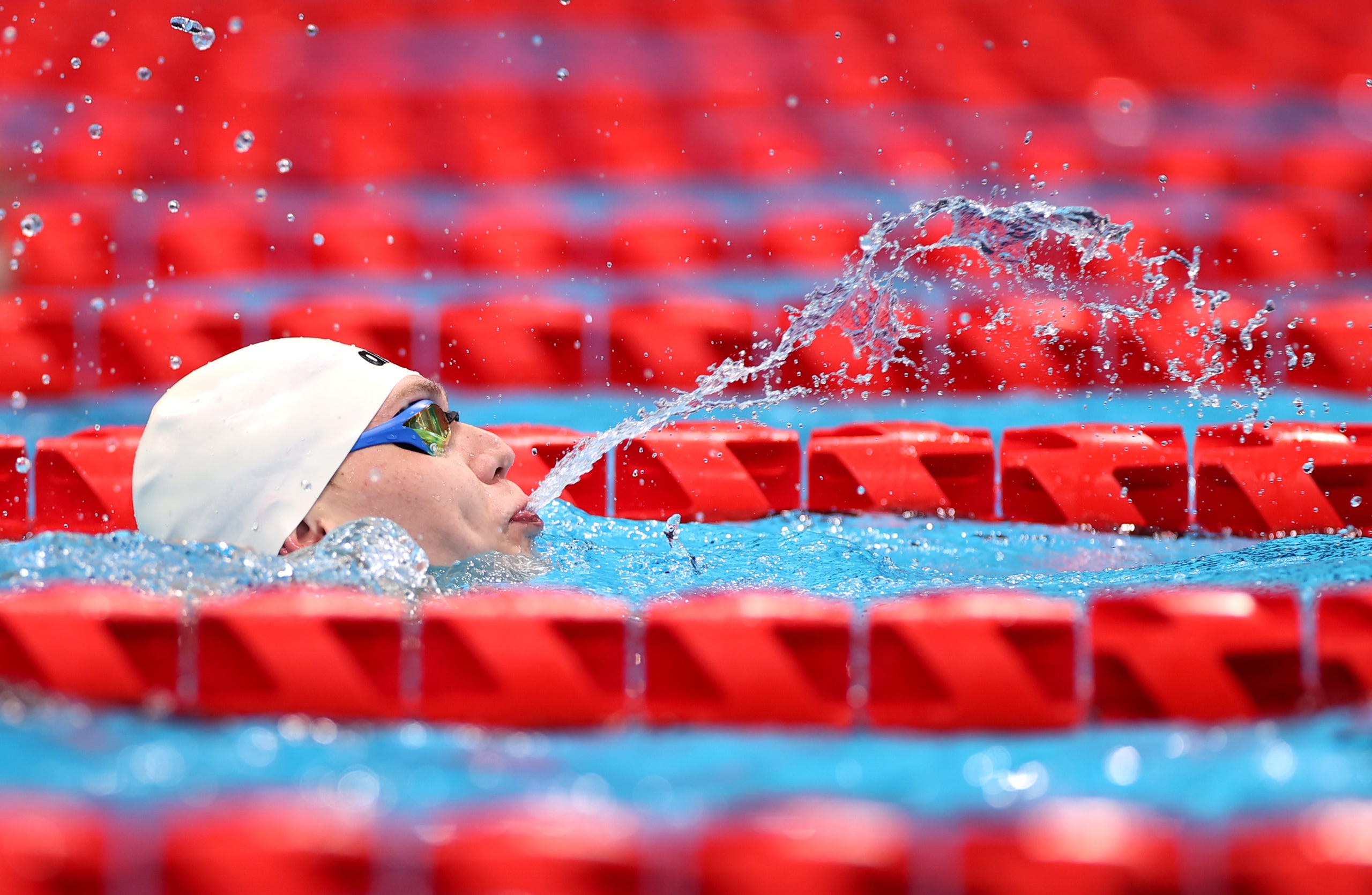 Sept. 3: Andrii Trusov of team Ukraine competes in the Men's 50m butterfly final - S7 on day 10 of the Tokyo 2020 Paralympic Games at Tokyo Aquatics Centre.