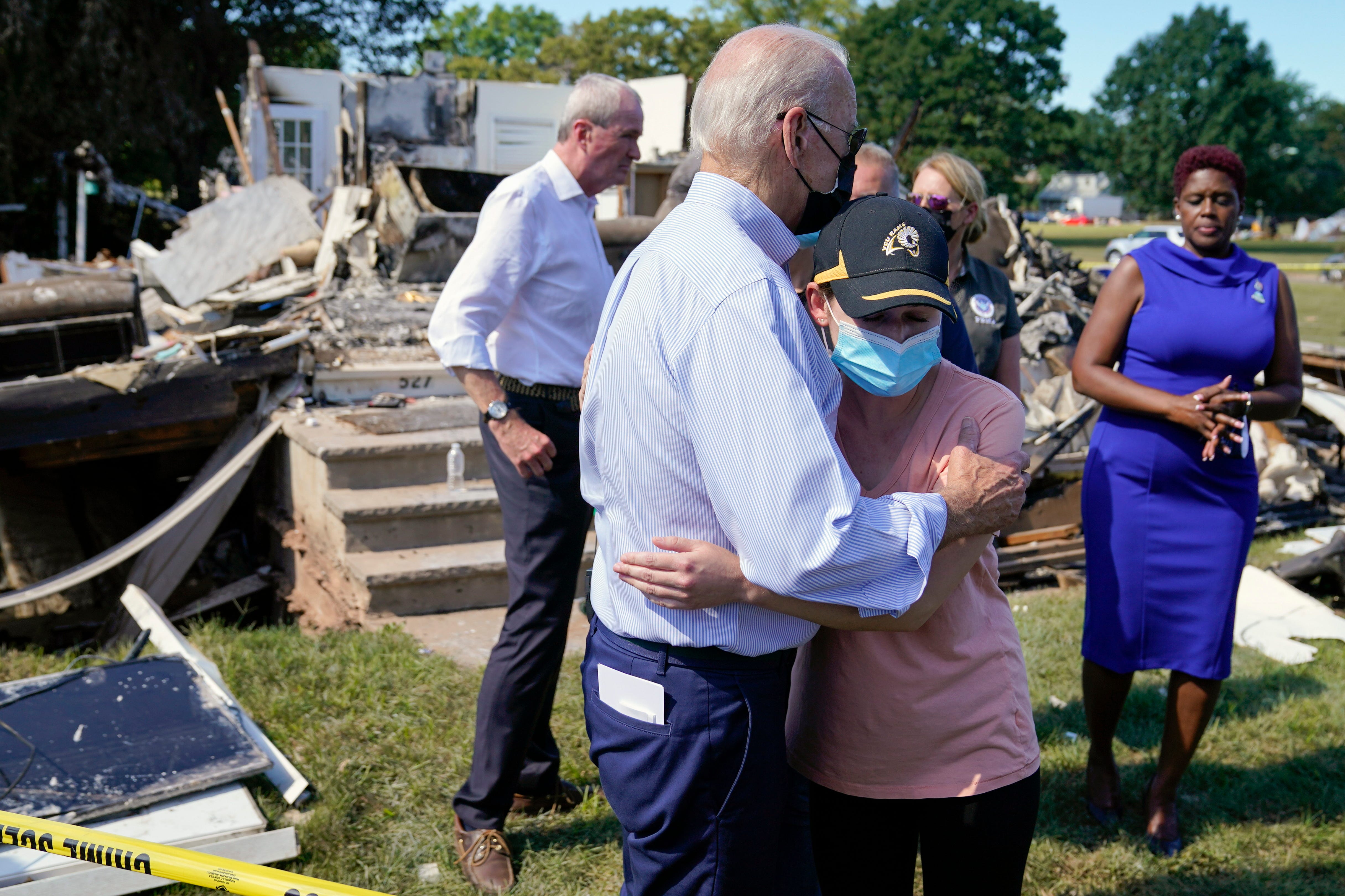 Joe Biden NJ: Manville Visit Of Hurricane Ida Damage