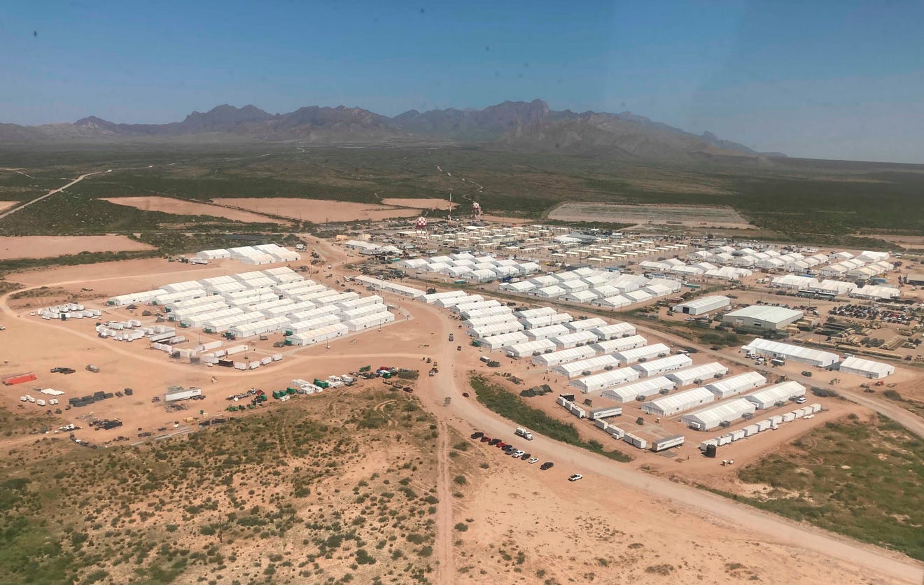 Inside the Fort Bliss Afghan refugees camp, Doña Ana Village