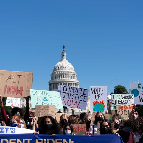 Environmental activists rally on Capitol Hill for 