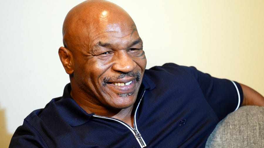 Former heavyweight champ Mike Tyson during an interview with USA TODAY.